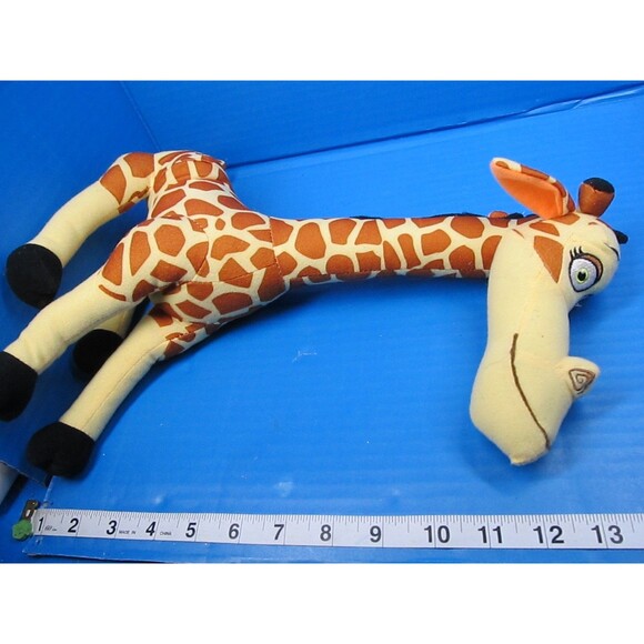 Madagascar Lot of 2 Melman Giraffe 14" & Marty Zebra 10" Plush Stuffed Animal - Picture 15 of 15